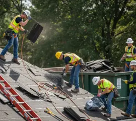 Roofing crew removing old shingles – Dallas Roofings